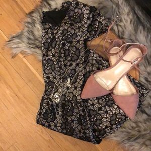 Perfect little black mid length cocktail dress